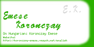 emese koronczay business card